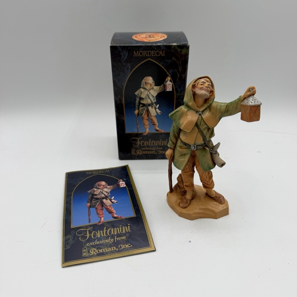 Vintage Fontanini Mordecai Lantern Figurine Heirloom Nativity 5" Collection 1996